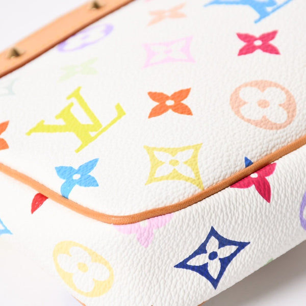 Very Good Condition LOUIS VUITTON Pochette Accessory Pouch M92649 Monogram Multicolor White Used 4a003923