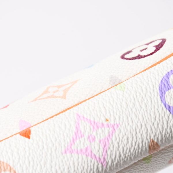 Very Good Condition LOUIS VUITTON Pochette Accessory Pouch M92649 Monogram Multicolor White Used 4a003923