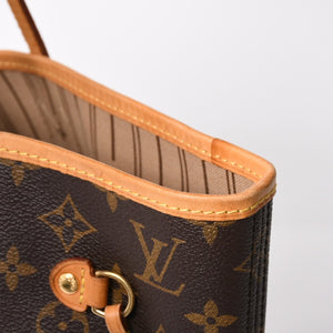 極美品 LOUIS VUITTON ルイヴィトン ネヴァーフルMM トートバッグ M46975 モノグラム ブラウン GI0172 ゴールド金具 中古 4a004227