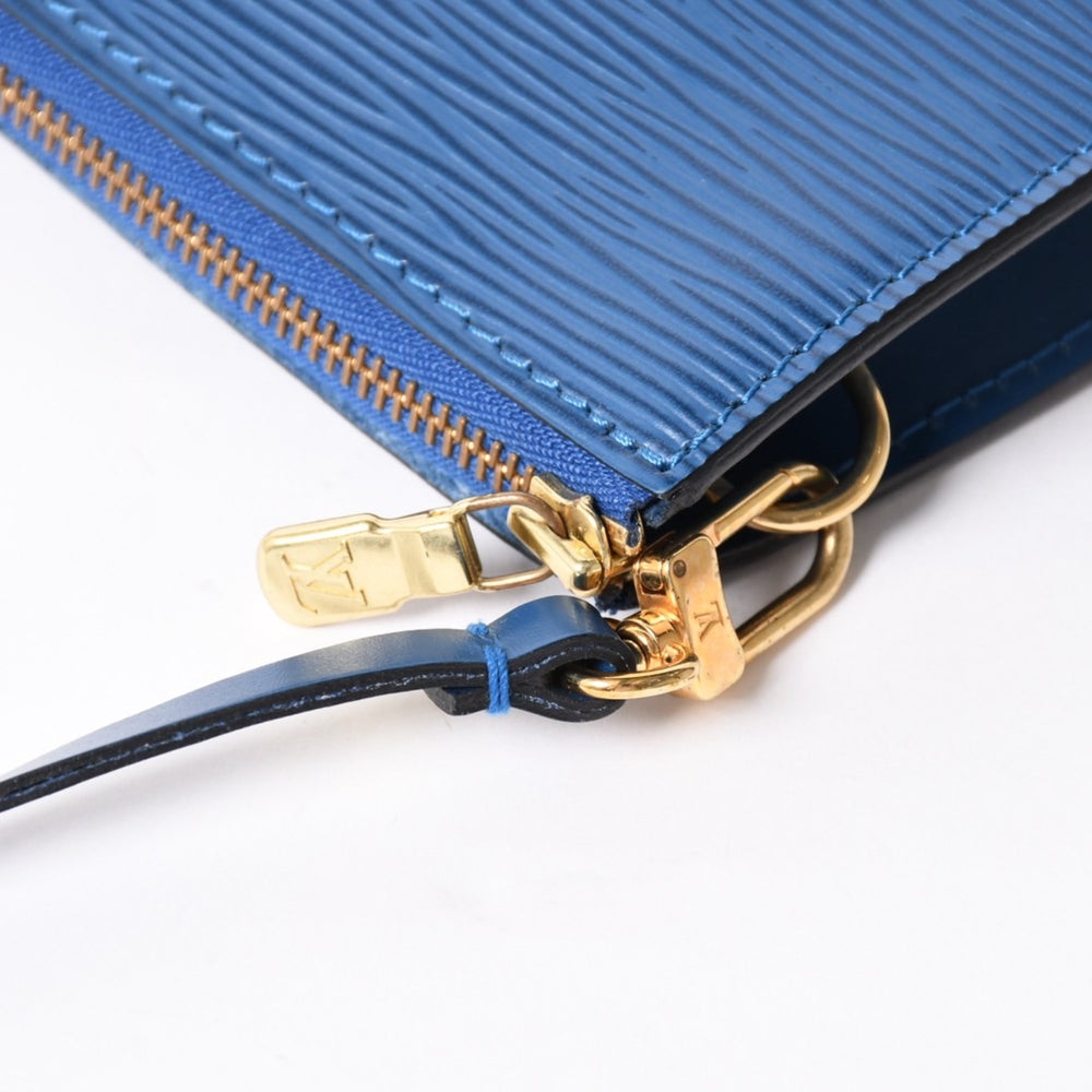 極美品 LOUIS VUITTON ルイヴィトン ポシェット アクセソワール ワンショルダーバッグ M52945 エピ レザー ブルー 中古 4a004200