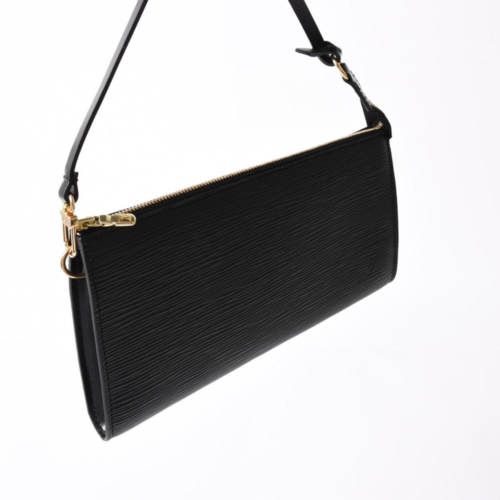 Very Good Condition LOUIS VUITTON Pochette Accessory Pouch M52942 Epi Black Gold Hardware Used 4a004217