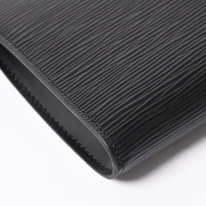 Very Good Condition LOUIS VUITTON Pochette Accessory Pouch M52942 Epi Black Gold Hardware Used 4a004217