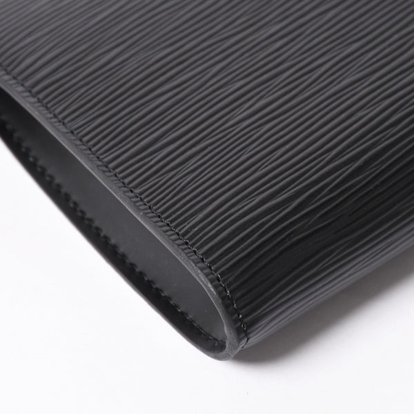 Very Good Condition LOUIS VUITTON Pochette Accessory Pouch M52942 Epi Black Gold Hardware Used 4a004217