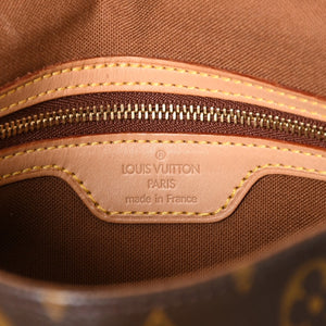 極美品 LOUIS VUITTON ルイヴィトン ミニ ルーピング ワンショルダーバッグ M51147 モノグラム PVC レザー ブラウン 中古 4a004228