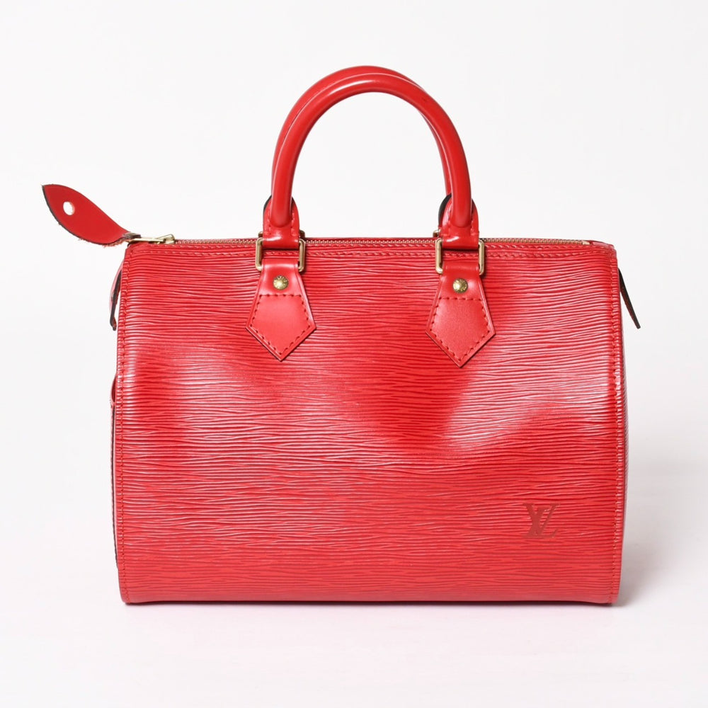 極美品 LOUIS VUITTON ルイ ヴィトン スピーディ25 ハンドバッグ M43015 エピ レザー レッド VI1924 ゴールド金具 美品 中古 4a004176