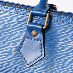 LOUIS VUITTON Speedy 25 Handbag M43015 Epi Leather Blue Gold Hardware Good Condition Used 4a004202