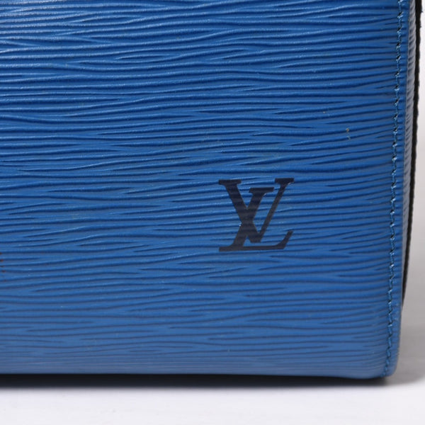 LOUIS VUITTON Speedy 25 Handbag M43015 Epi Leather Blue Gold Hardware Good Condition Used 4a004202