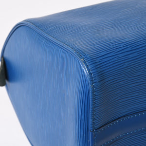 LOUIS VUITTON Speedy 25 Handbag M43015 Epi Leather Blue Gold Hardware Good Condition Used 4a004202