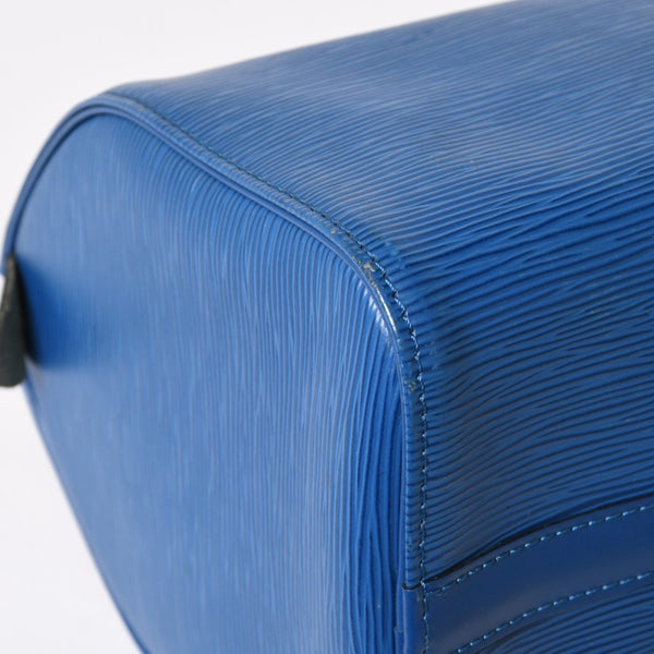 LOUIS VUITTON Speedy 25 Handbag M43015 Epi Leather Blue Gold Hardware Good Condition Used 4a004202