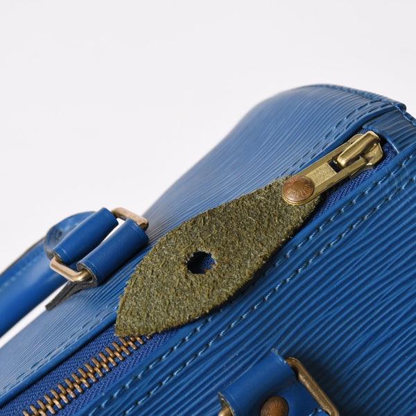 LOUIS VUITTON Speedy 25 Handbag M43015 Epi Leather Blue Gold Hardware Good Condition Used 4a004202