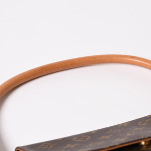 極美品 LOUIS VUITTON ルイヴィトン ミニ ルーピング ワンショルダーバッグ M51147 モノグラム PVC レザー ブラウン 中古 4a004228