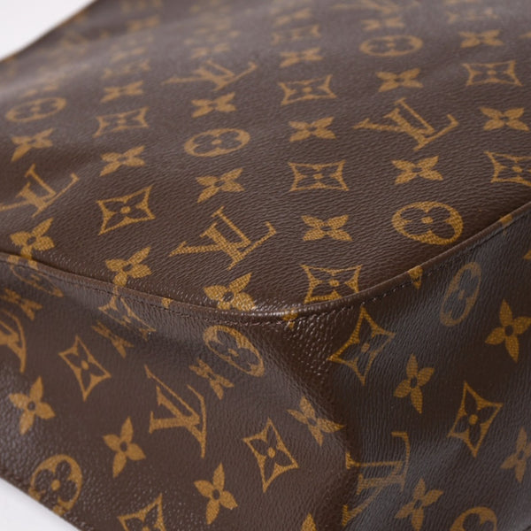 Very Good Condition LOUIS VUITTON Looping GM Handbag Monogram M51145 Brown Gold Hardware Used 4a004233