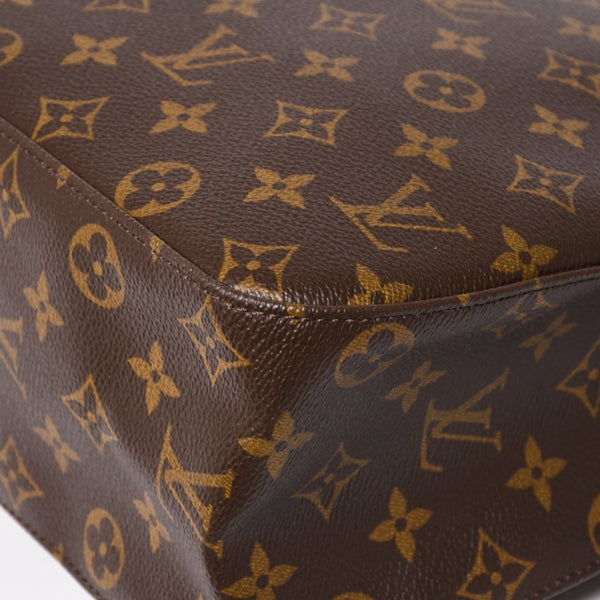 Very Good Condition LOUIS VUITTON Looping GM Handbag Monogram M51145 Brown Gold Hardware Used 4a004233