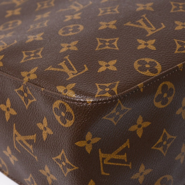 Very Good Condition LOUIS VUITTON Looping GM Handbag Monogram M51145 Brown Gold Hardware Used 4a004233