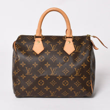 画像をギャラリービューアに読み込む, 極美品 LOUIS VUITTON ルイヴィトン スピーディ25 ハンドバック M41528 モノグラム PVC レザー ブラウン ゴールド金具 中古 4a004216