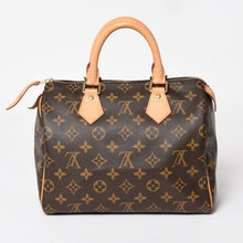 画像をギャラリービューアに読み込む, 極美品 LOUIS VUITTON ルイヴィトン スピーディ25 ハンドバック M41528 モノグラム PVC レザー ブラウン ゴールド金具 中古 4a004216