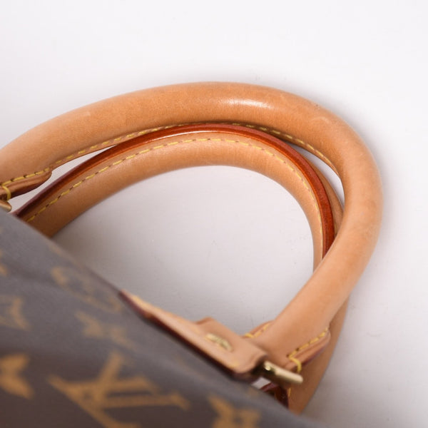 Very Good Condition LOUIS VUITTON Speedy 25 Handbag M41528 Monogram PVC Leather Brown Gold Hardware Used 4a004216