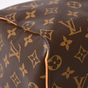 Very Good Condition LOUIS VUITTON Speedy 25 Handbag M41528 Monogram PVC Leather Brown Gold Hardware Used 4a004216