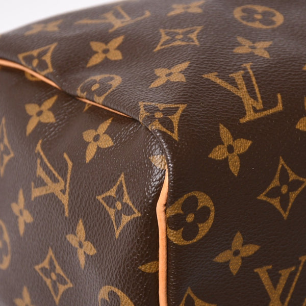 Very Good Condition LOUIS VUITTON Speedy 25 Handbag M41528 Monogram PVC Leather Brown Gold Hardware Used 4a004216