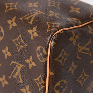 Very Good Condition LOUIS VUITTON Speedy 25 Handbag M41528 Monogram PVC Leather Brown Gold Hardware Used 4a004216