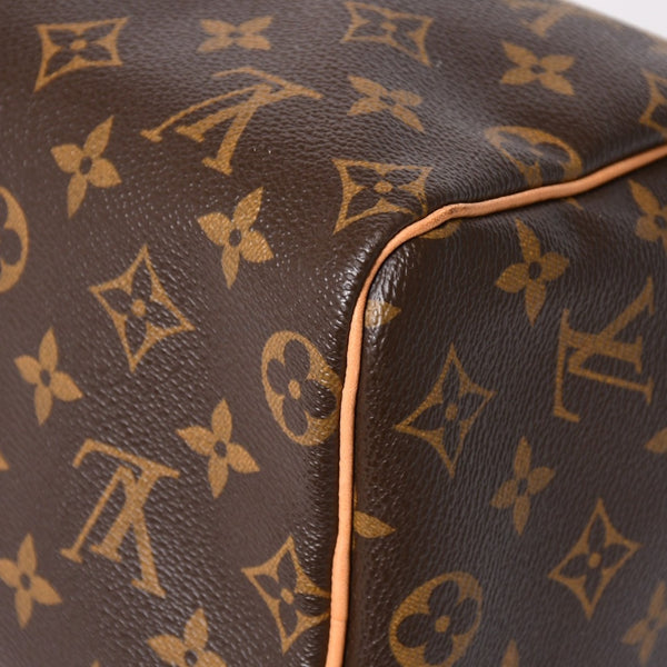 Very Good Condition LOUIS VUITTON Speedy 25 Handbag M41528 Monogram PVC Leather Brown Gold Hardware Used 4a004216