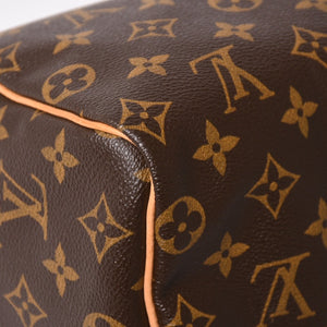 Very Good Condition LOUIS VUITTON Speedy 25 Handbag M41528 Monogram PVC Leather Brown Gold Hardware Used 4a004216
