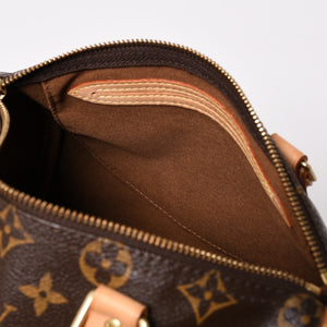 Very Good Condition LOUIS VUITTON Speedy 25 Handbag M41528 Monogram PVC Leather Brown Gold Hardware Used 4a004216
