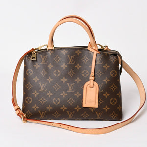 新品同様 LOUIS VUITTON ルイヴィトン Petit Palais PM プティ パレPM 2WAYバッグ M45900 モノグラム ブラウン ゴールド金具 中古 4a004184