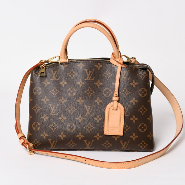 新品同様 LOUIS VUITTON ルイヴィトン Petit Palais PM プティ パレPM 2WAYバッグ M45900 モノグラム ブラウン ゴールド金具 中古 4a004184