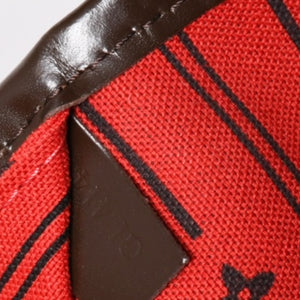 新品同様 LOUIS VUITTON ルイヴィトン ダミエ ネヴァーフルMM トートバッグ N51105 PVC レザー ブラウン GI 4141 ゴールド金具 中古 4a004235