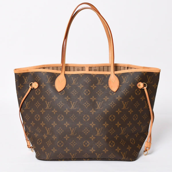 極美品 LOUIS VUITTON ルイヴィトン ネヴァーフルMM トートバッグ M46975 モノグラム ブラウン AR3058 ゴールド金具 中古 4a004223