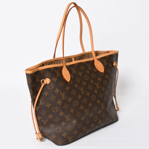 極美品 LOUIS VUITTON ルイヴィトン ネヴァーフルMM トートバッグ M46975 モノグラム ブラウン AR3058 ゴールド金具 中古 4a004223