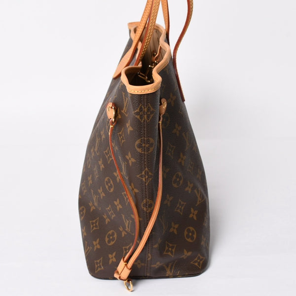極美品 LOUIS VUITTON ルイヴィトン ネヴァーフルMM トートバッグ M46975 モノグラム ブラウン AR3058 ゴールド金具 中古 4a004223