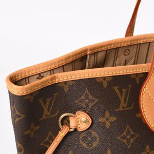 極美品 LOUIS VUITTON ルイヴィトン ネヴァーフルMM トートバッグ M46975 モノグラム ブラウン AR3058 ゴールド金具 中古 4a004223
