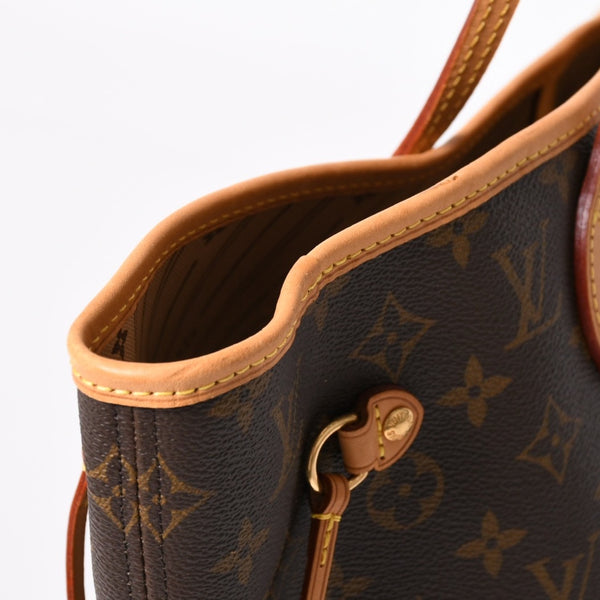 極美品 LOUIS VUITTON ルイヴィトン ネヴァーフルMM トートバッグ M46975 モノグラム ブラウン AR3058 ゴールド金具 中古 4a004223