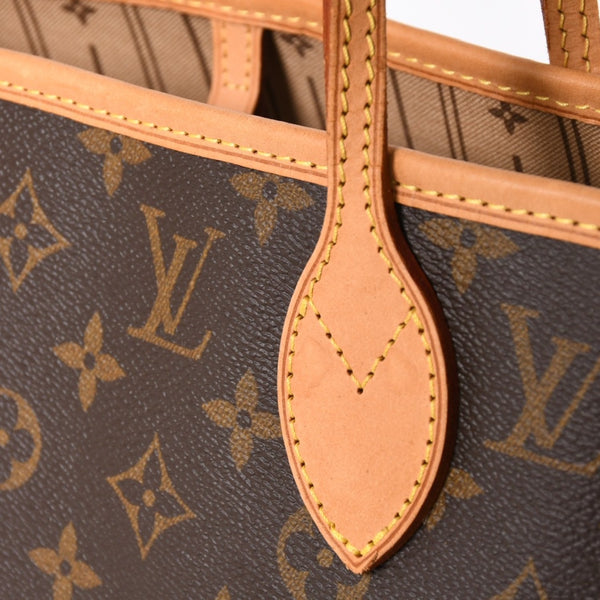 極美品 LOUIS VUITTON ルイヴィトン ネヴァーフルMM トートバッグ M46975 モノグラム ブラウン AR3058 ゴールド金具 中古 4a004223