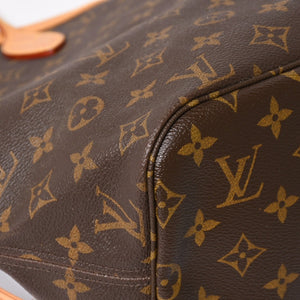 極美品 LOUIS VUITTON ルイヴィトン ネヴァーフルMM トートバッグ M46975 モノグラム ブラウン AR3058 ゴールド金具 中古 4a004223