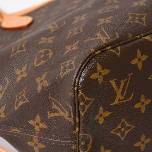 極美品 LOUIS VUITTON ルイヴィトン ネヴァーフルMM トートバッグ M46975 モノグラム ブラウン AR3058 ゴールド金具 中古 4a004223