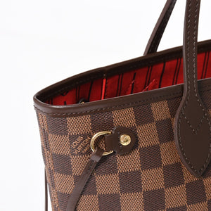 新品同様 LOUIS VUITTON ルイヴィトン ネヴァーフルPM ハンドバッグ N41359 ダミエエベヌキャンバス ブラウン AR4162 ゴールド金具 中古 4a004231