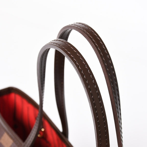 新品同様 LOUIS VUITTON ルイヴィトン ネヴァーフルPM ハンドバッグ N41359 ダミエエベヌキャンバス ブラウン AR4162 ゴールド金具 中古 4a004231