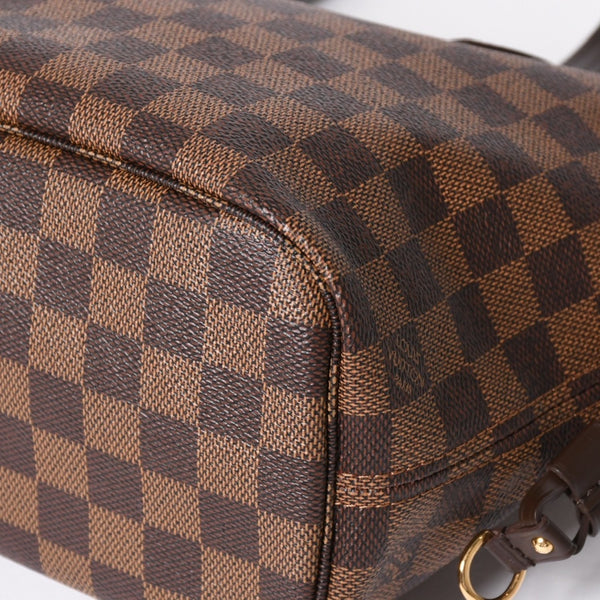 新品同様 LOUIS VUITTON ルイヴィトン ネヴァーフルPM ハンドバッグ N41359 ダミエエベヌキャンバス ブラウン AR4162 ゴールド金具 中古 4a004231