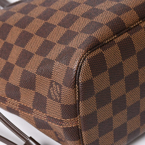 新品同様 LOUIS VUITTON ルイヴィトン ネヴァーフルPM ハンドバッグ N41359 ダミエエベヌキャンバス ブラウン AR4162 ゴールド金具 中古 4a004231