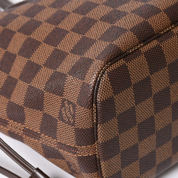 新品同様 LOUIS VUITTON ルイヴィトン ネヴァーフルPM ハンドバッグ N41359 ダミエエベヌキャンバス ブラウン AR4162 ゴールド金具 中古 4a004231