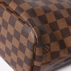 新品同様 LOUIS VUITTON ルイヴィトン ネヴァーフルPM ハンドバッグ N41359 ダミエエベヌキャンバス ブラウン AR4162 ゴールド金具 中古 4a004231