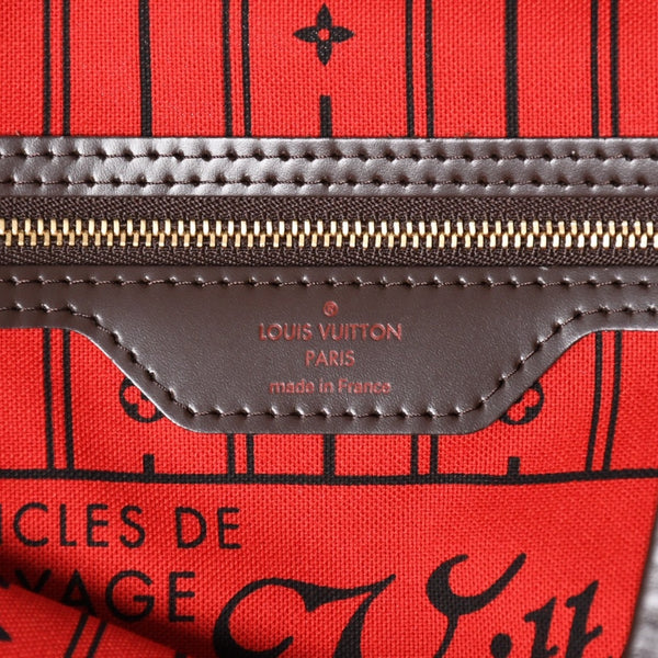 新品同様 LOUIS VUITTON ルイヴィトン ネヴァーフルPM ハンドバッグ N41359 ダミエエベヌキャンバス ブラウン AR4162 ゴールド金具 中古 4a004231