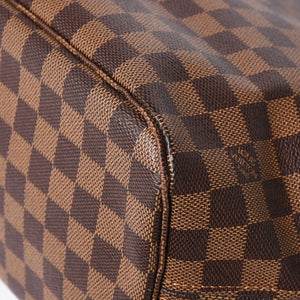 新品同様 LOUIS VUITTON ルイヴィトン ダミエ ネヴァーフルMM トートバッグ N51105 PVC レザー ブラウン GI 4141 ゴールド金具 中古 4a004235