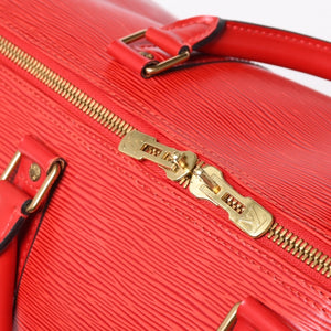 LOUIS VUITTON ルイヴィトン キーポル50 ボストンバッグ M42967 カスティリアンレッド エピレザー VI1915 ゴールド金具 美品 中古 4a004236