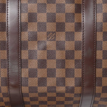 画像をギャラリービューアに読み込む, 極美品 LOUISVUITTON ルイヴィトン キーポル バンドリエール55 ボストンバッグ N41414 ダミエ エベヌ ブラウン ゴールド金具 中古 4a004191