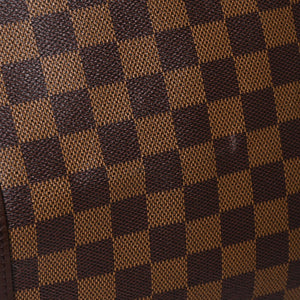 極美品 LOUISVUITTON ルイヴィトン キーポル バンドリエール55 ボストンバッグ N41414 ダミエ エベヌ ブラウン ゴールド金具 中古 4a004191