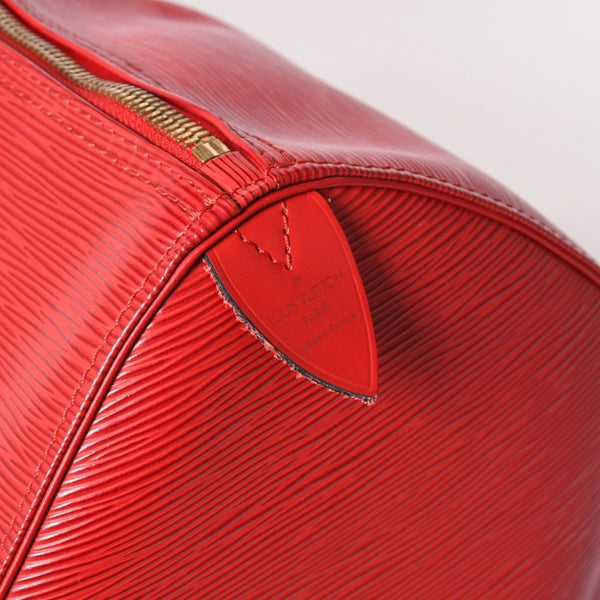 LOUIS VUITTON ルイヴィトン キーポル50 ボストンバッグ M42967 カスティリアンレッド エピレザー VI1904 ゴールド金具 美品 中古 4a004237